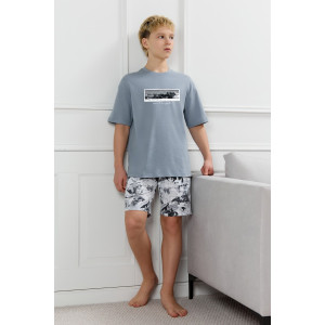 Костюм двойка детский "Олимп-2" кулирка (р-ры: 128-170) серый