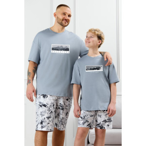 Костюм двойка детский "Олимп-2" кулирка (р-ры: 128-170) серый