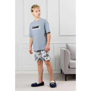 Костюм двойка детский "Олимп-2" кулирка (р-ры: 128-170) серый