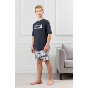 Костюм двойка детский "Олимп-2" кулирка (р-ры: 128-170) графитовый