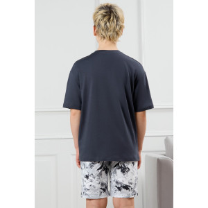 Костюм двойка детский "Олимп-2" кулирка (р-ры: 128-170) графитовый