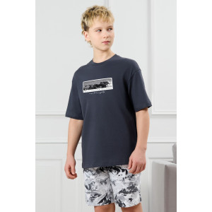 Костюм двойка детский "Олимп-2" кулирка (р-ры: 128-170) графитовый