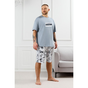 Костюм двойка мужской "Олимп-4" кулирка (р-ры: 48-58) серый