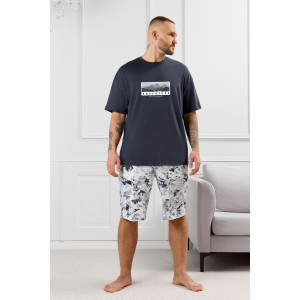 Костюм двойка мужской "Олимп-4" кулирка (р-ры: 48-58) графитовый