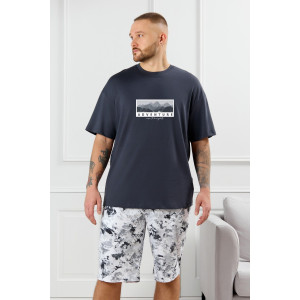 Костюм двойка мужской "Олимп-4" кулирка (р-ры: 48-58) графитовый