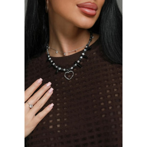 Свитшот женский "Фрэнсис" футер 3-х нитка петля жаккард (р-ры: 48-62) шоколад