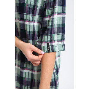 Туника женская ТПК-01 кулирка (р-ры: 46-72) голубой-ментол-розовый