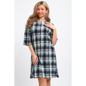 Туника женская ТПК-01 кулирка (р-ры: 46-72) голубой-ментол-розовый