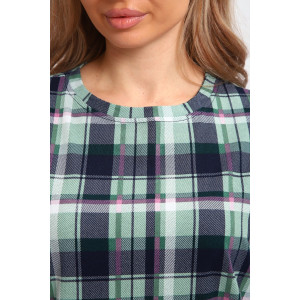 Туника женская ТПК-01 кулирка (р-ры: 46-72) голубой-ментол-розовый