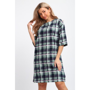 Туника женская ТПК-01 кулирка (р-ры: 46-72) голубой-ментол-розовый