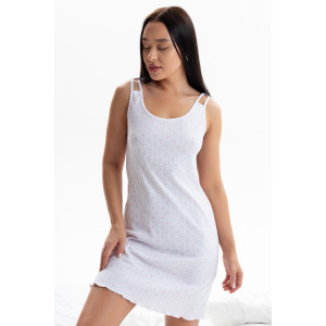 Сорочка женская №00029 интерлок (р-ры: 40-54) розовый горошек