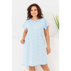 Сорочка женская №21533 кулирка (р-ры: 48-64) цветы Сорочка женская №21533 кулирка (р-ры: 48-64) цветы