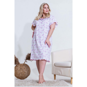 Сорочка женская №21533 кулирка (р-ры: 48-64) розовый Сорочка женская №21533 кулирка (р-ры: 48-64) розовый