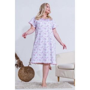 Сорочка женская №21533 кулирка (р-ры: 48-64) розовый Сорочка женская №21533 кулирка (р-ры: 48-64) розовый