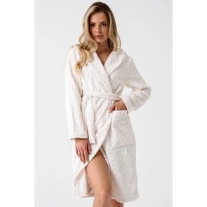 Халат женский "Пушистик" 2347-Эф экстрасофт (последний размер) белый 44