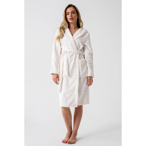 Халат женский "Пушистик" 2347-Эф экстрасофт (последний размер) белый 44