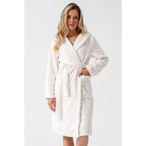 Халат женский "Пушистик" 2347-Эф экстрасофт (последний размер) белый 44