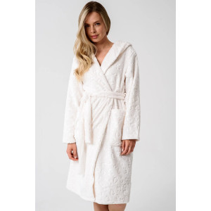 Халат женский "Пушистик" 2347-Эф экстрасофт (последний размер) белый 44