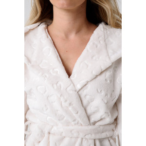 Халат женский "Пушистик" 2347-Эф экстрасофт (последний размер) белый 44