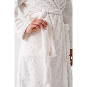 Халат женский "Пушистик" 2347-Эф экстрасофт (последний размер) белый 44