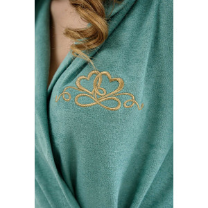 Халат женский 2287-М "Любимая" трикотаж (последний размер) ментол 50