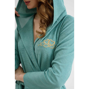 Халат женский 2287-М "Любимая" трикотаж (последний размер) ментол 50