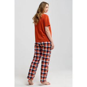 Пижама женская "Ежик" 2276-К трикотаж (последний размер) оранжевый 46