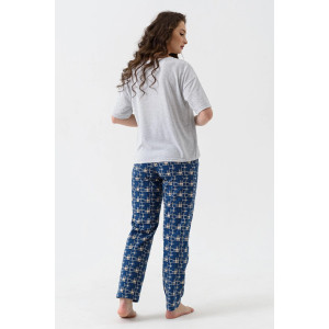Пижама женская "Капибара" 2166-К трикотаж (последний размер) синий 46 Пижама женская "Капибара" 2166-К трикотаж (последний размер) синий 46