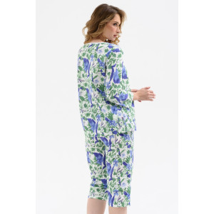 Пижама женская 2011-Ф "Фланель"" фланель (последний размер) синий 48