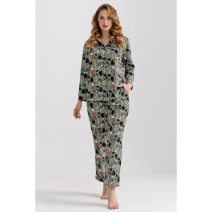 Пижама женская "Мяу" 2271-К трикотаж (последний размер) зеленый 48,50,52