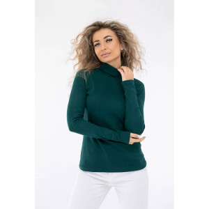 Водолазка женская 1461/13 рибана с лайкрой (последний размер) изумрудный 50