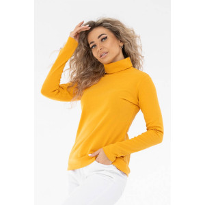 Водолазка женская 1461/12 рибана с лайкрой (последний размер) желтый 54
