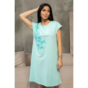 Сорочка женская 1805/11 кулирка (последний размер) ментол 48