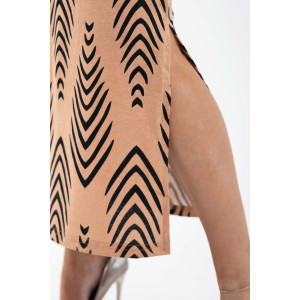 Сарафан женский Л 038/19 кулирка (последний размер) черный-коричневый 44,56