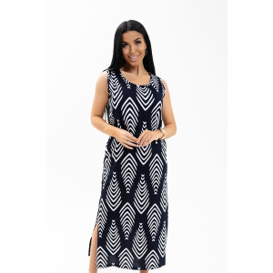 Сарафан женский Л 038/20 кулирка (последний размер) темно-синий-белый 44,52,58 Сарафан женский Л 038/20 кулирка (последний размер) темно-синий-белый 44,52,58