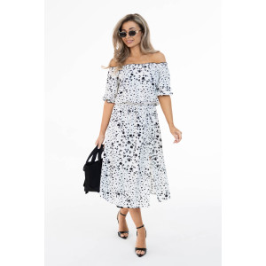 Платье женское 1489/10 штапель (последний размер) белый 50 Платье женское 1489/10 штапель (последний размер) белый 50