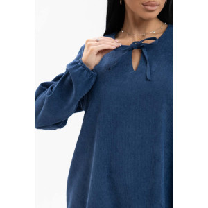 Платье женское 2029/2 вельвет (последний размер) индиго 48 Платье женское 2029/2 вельвет (последний размер) индиго 48