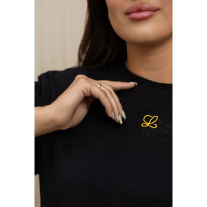 Футболка женская 2058/1 кулирка с лайкрой (последний размер) черный 56