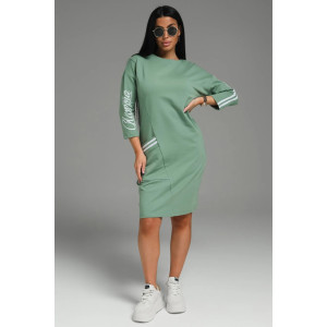 Платье женское "Флоренс" футер 2-х нитка с лайкрой пенье (последний размер) оливковый 48,50,52