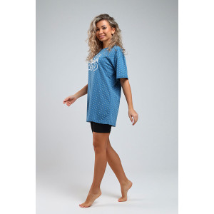 Футболка женская Ф-1/2 кулирка (последний размер) синий 50