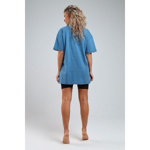 Футболка женская Ф-1/2 кулирка (последний размер) синий 50