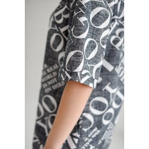 Костюм двойка женский 2079-К/Ви "Йога" кулирка+вискоза (последний размер) серый 58