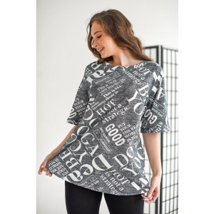 Костюм двойка женский 2079-К/Ви "Йога" кулирка+вискоза (последний размер) серый 58