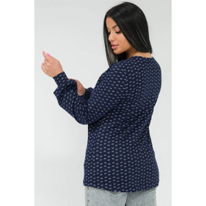 Лонгслив женский 0143-69 масло с начесом (последний размер) абстракция 56