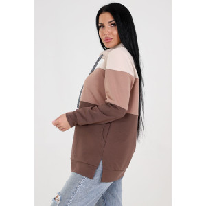 Толстовка женская "3 цвета" ТлФ-1910 футер (последний размер) беж 50,54