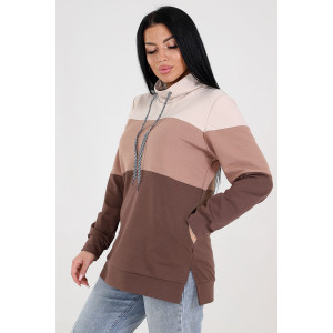 Толстовка женская "3 цвета" ТлФ-1910 футер (последний размер) беж 50,54