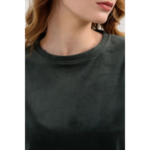 Костюм двойка женский "Идиллия" 2153-В трикотаж (последний размер) темно-зеленый 44