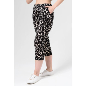 Бриджи женские "Виола" 1909-К кулирка (последний размер) черно-бежевый 50