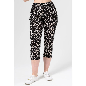 Бриджи женские "Виола" 1909-К кулирка (последний размер) черно-бежевый 50