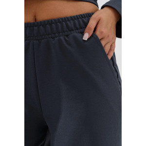 Брюки женские 2372-Фут "Палаццо" футер (последний размер) графит 50,56